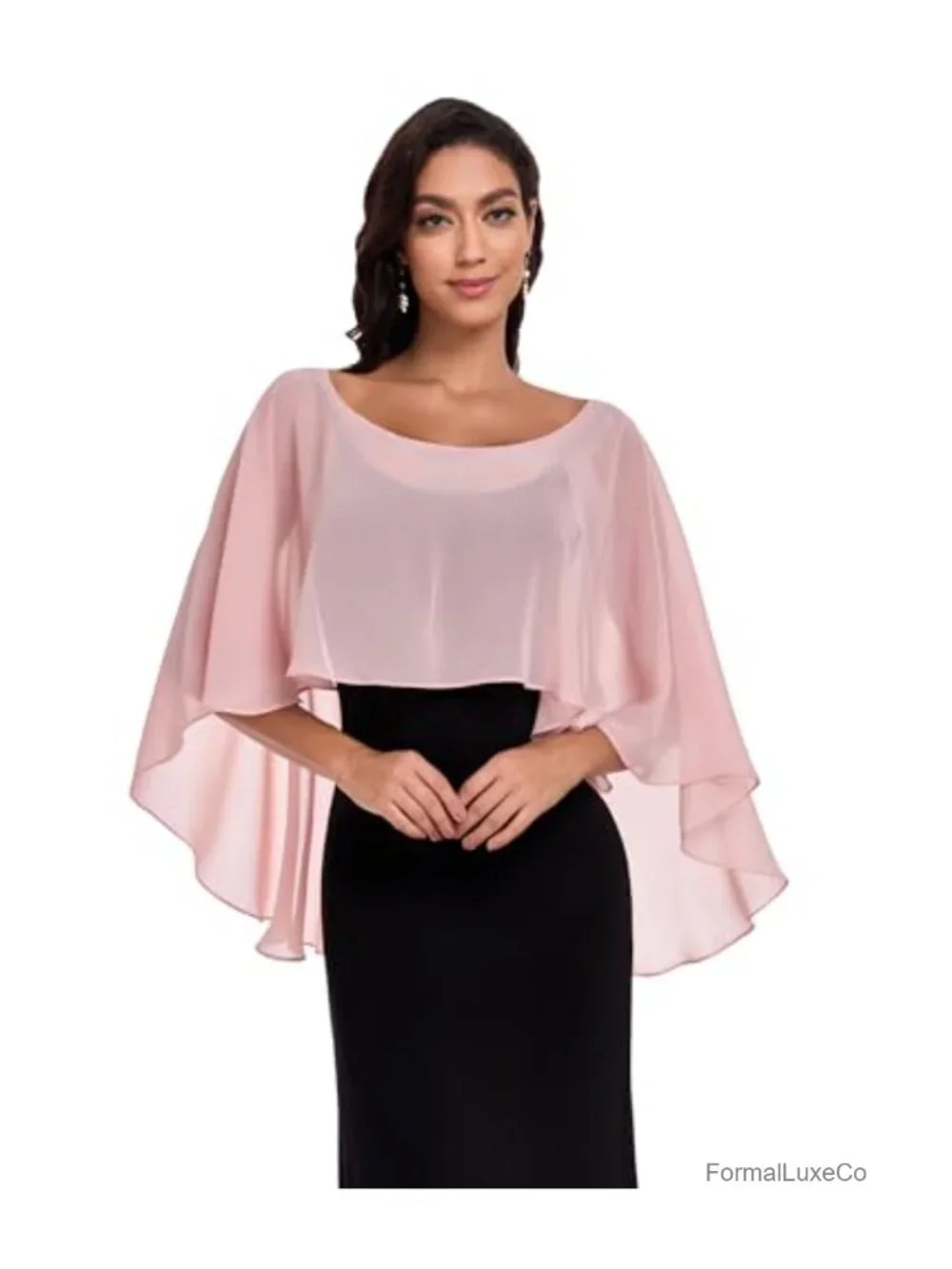Sheer Chiffon Shawl Wrap Evening Dress Cape Cover Up Bridesmaid Wedding Pashmina